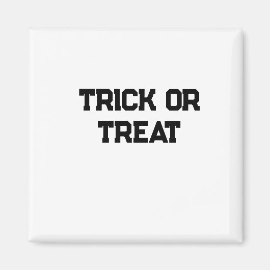 Aimant Trick ou. Traiter Halloween éffrayant noir simple (Devant)