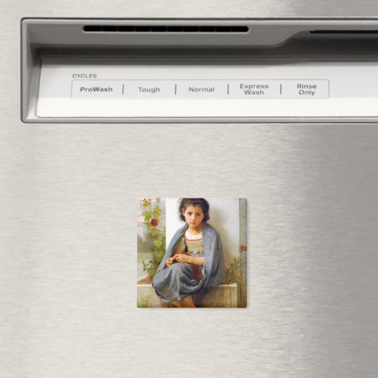 Aimant Tricot fille, Bouguereau (In Situ (Lave-vaisselle))