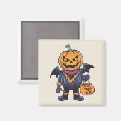 Aimant Tricoter ou traiter | Joyeux Halloween (Recto/Verso)