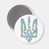 Aimant trident de l'emblème national ukrainien tryzub eth (Recto/Verso)