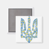 Aimant trident de l'emblème national ukrainien tryzub eth (Recto/Verso)