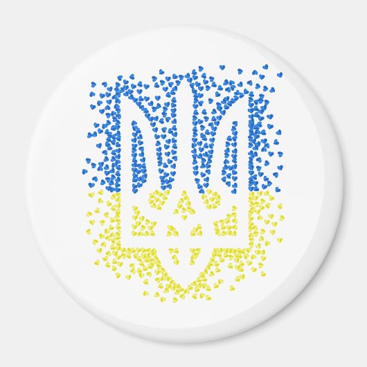 Aimant Trident de l'emblème ukrainien tryzub dispersant l (Devant)