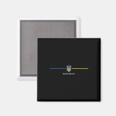 Aimant Trident Ukrainien Lignes Ukaine Tryzub Symbole Hom (Recto/Verso)