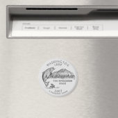 Aimant Trimestre de l'État de Washington Gris (In Situ (Lave-vaisselle))