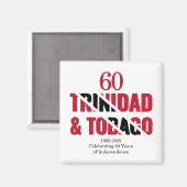 Aimant TRINIDAD 60e anniversaire de l'indépendance (Recto/Verso)