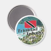 Aimant "Trinidad & Tobago Est. Plage Drapeau De 1962" (Recto/Verso)