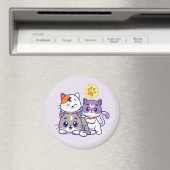 Aimant Trio adorable - Trois chats mignons (In Situ (Lave-vaisselle))