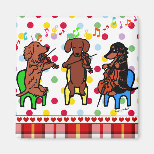 Aimant Trio chaîne Dachshund