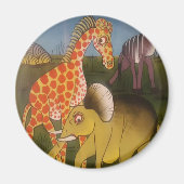 Aimant Trio d'art africain (Devant)