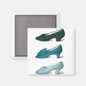 Aimant Trio de chaussures bleues (Recto/Verso)