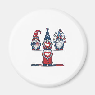 Aimant Trio de gnomes patriotiques dessin vectoriel vinta