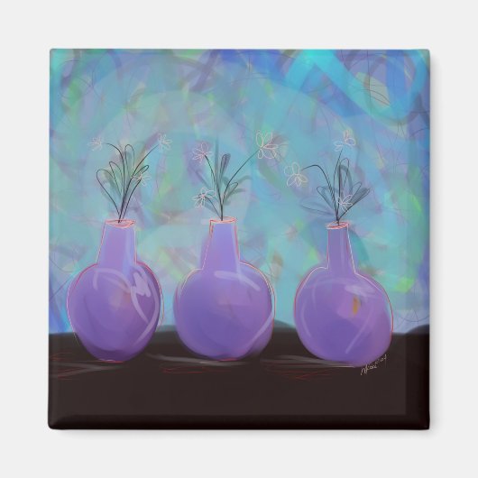 Aimant Triple Bouquet Glow Art original (Devant)