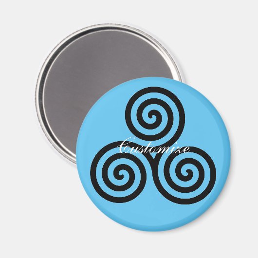 Aimant Triple spirale noire Thunder_Cove (Recto/Verso)