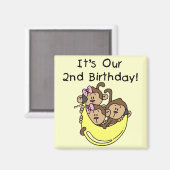 Aimant Triplets 2e - Deux filles et un garçon (Recto/Verso)