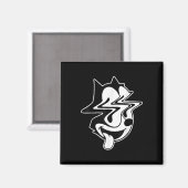 Aimant Trippy Felix Cat Blackwork (Recto/Verso)