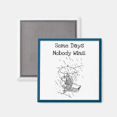 Aimant Triste Cartoon Poisson Mauvaise Sympathie de jour (Recto/Verso)