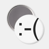 Aimant Triste Emoticon ! Produits geeks ! (Recto/Verso)