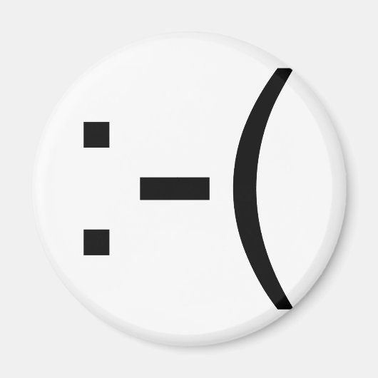 Aimant Triste Emoticon ! Produits geeks ! (Devant)