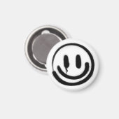 Aimant triste émoticône sourire (Recto/Verso)