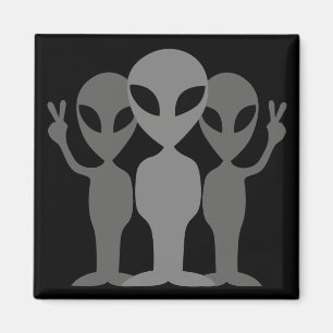 Aimant Trois aliens d'espace gris