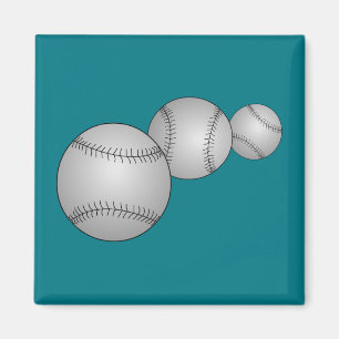 Aimant Trois Baseballs