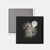 Aimant Trois Chat Meow Moon drôle Mème bizarre maudit Mat (Recto/Verso)