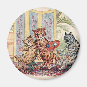 Aimant Trois chats en baisse par Louis Wain