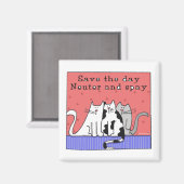 Aimant Trois chats Neuter et Spay (Recto/Verso)