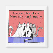 Aimant Trois chats Neuter et Spay (Devant)