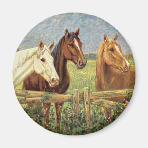 Aimant Trois chevaux vintages