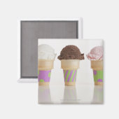 Aimant Trois cônes de glace (Recto/Verso)