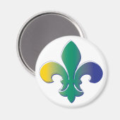 Aimant Trois couleurs Fleur De Lis (Recto/Verso)