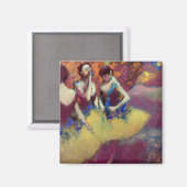Aimant Trois danseurs en jupe jaune par Degas (Recto/Verso)