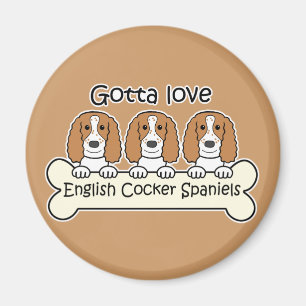 Aimant Trois Espagnols Anglais Cocker