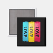 Aimant Trois fois Love Design (Recto/Verso)