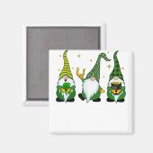Aimant Trois Gnomes Jour de la Saint Patrick (Recto/Verso)