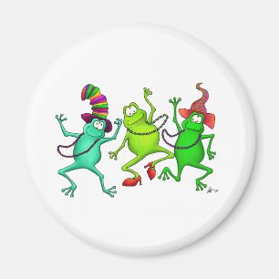 Aimant Trois grenouilles de danse