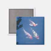 Aimant Trois koi japonais dans l'étang (Recto/Verso)