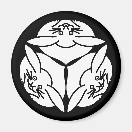 Aimant Trois lapins (Devant)