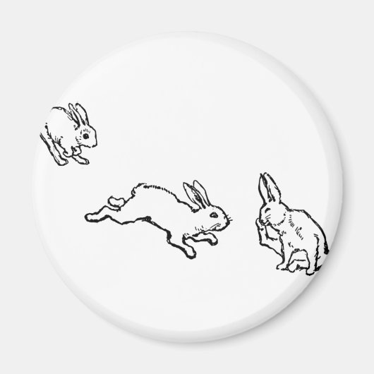 AIMANT TROIS LAPINS (Devant)