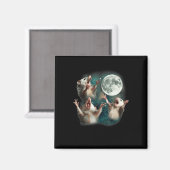 Aimant Trois Lune Possum _ 3 Opossum Funny Bizarre Maudit (Recto/Verso)
