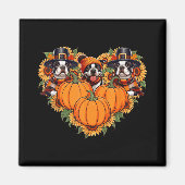 Aimant Trois mignons Shar Peis Thanksgiving Pilgrim Fall  (Devant)