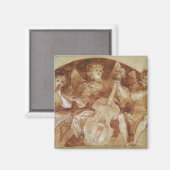 Aimant Trois musiciens anges (Recto/Verso)
