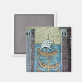 Aimant Trois navires entrant dans le port de Ravenne (Recto/Verso)