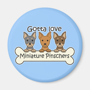 Aimant Trois Pinschers miniatures