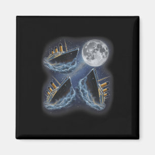 Aimant Trois Rms Titanic Lune 3 Hurlement à la Lune Drôle