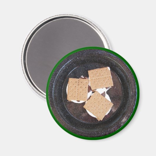 Aimant Trois S'mores sur une plaque de camping (Recto/Verso)