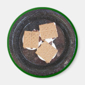 Aimant Trois S'mores sur une plaque de camping (Devant)