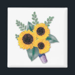 Aimant Trois Tournesols gais<br><div class="desc">Trois Tournesols gais</div>