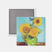 Aimant Trois tournesols, Van Gogh (Recto/Verso)